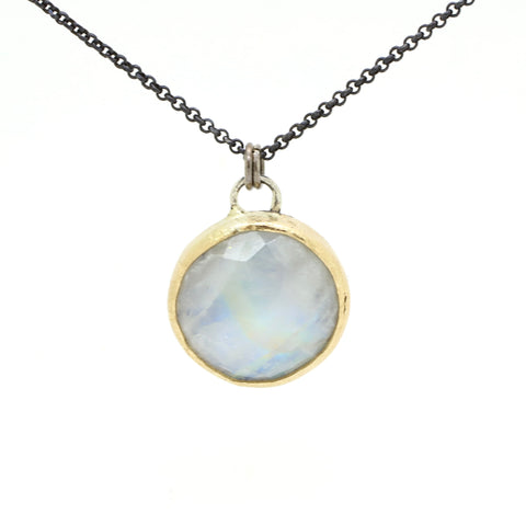 Moonstone and gold pendant