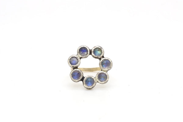 Moonstone Moon Ring