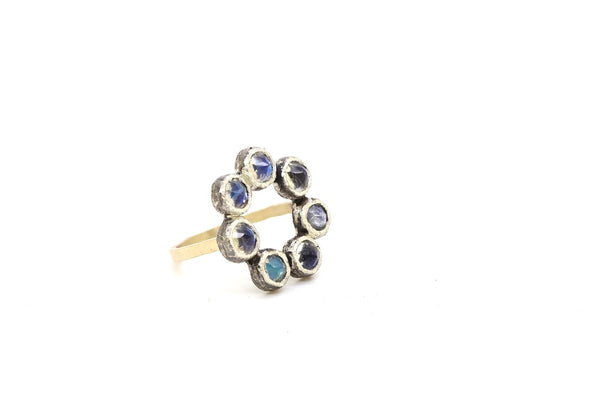 Moonstone Moon Ring