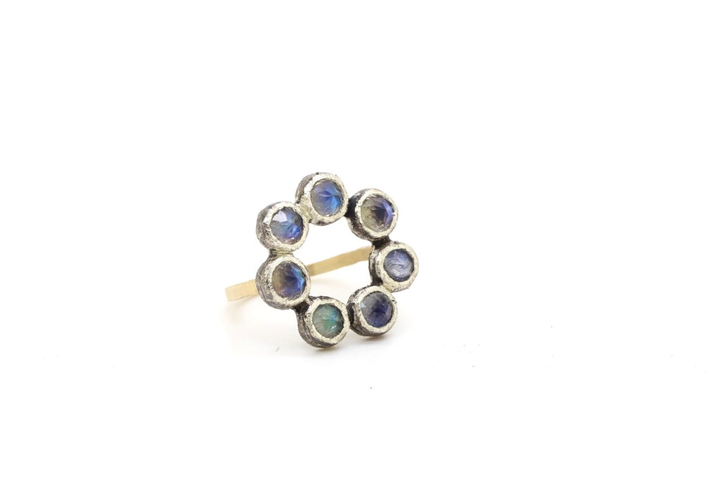 Moonstone Moon Ring