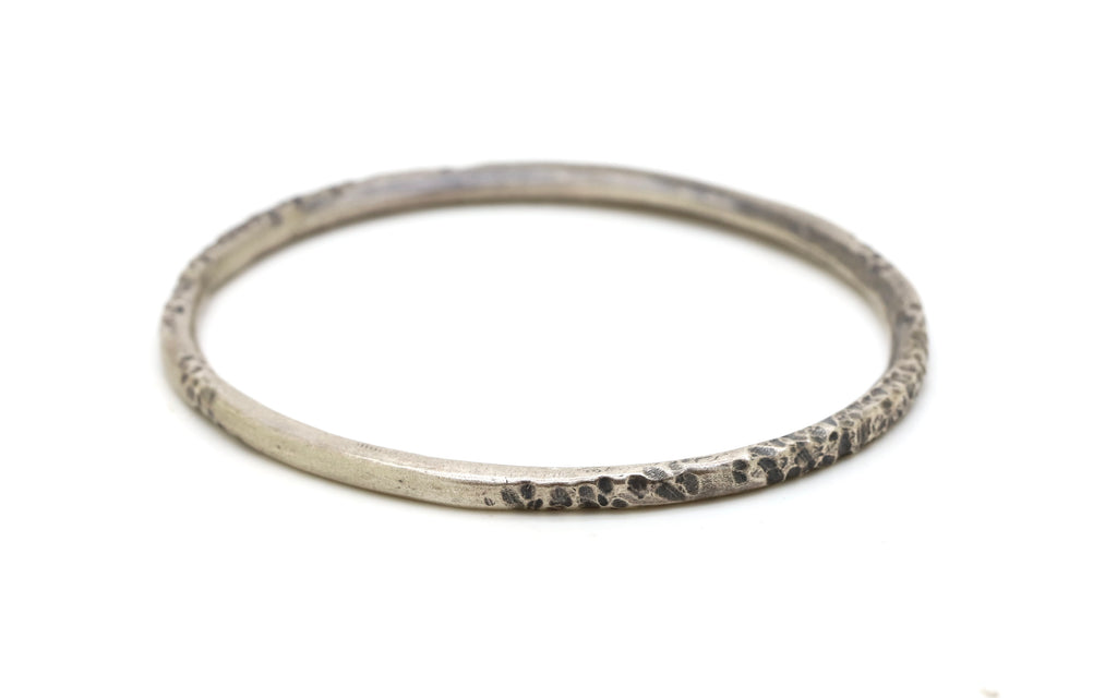 Thin gravel bangle bracelet