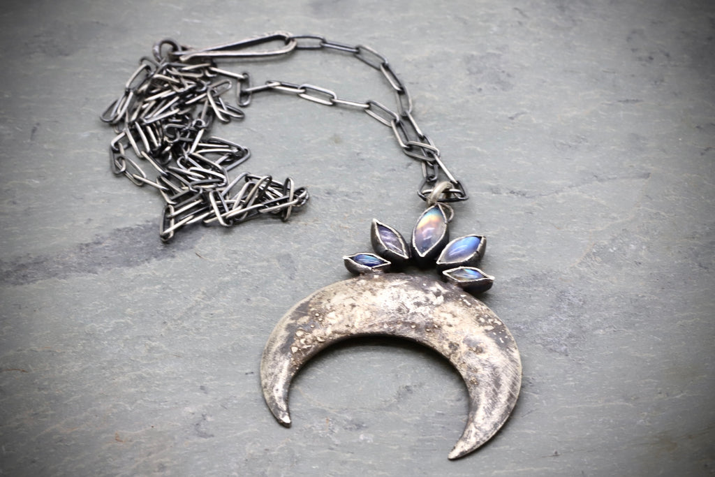 Moonstone Crescent Pendant