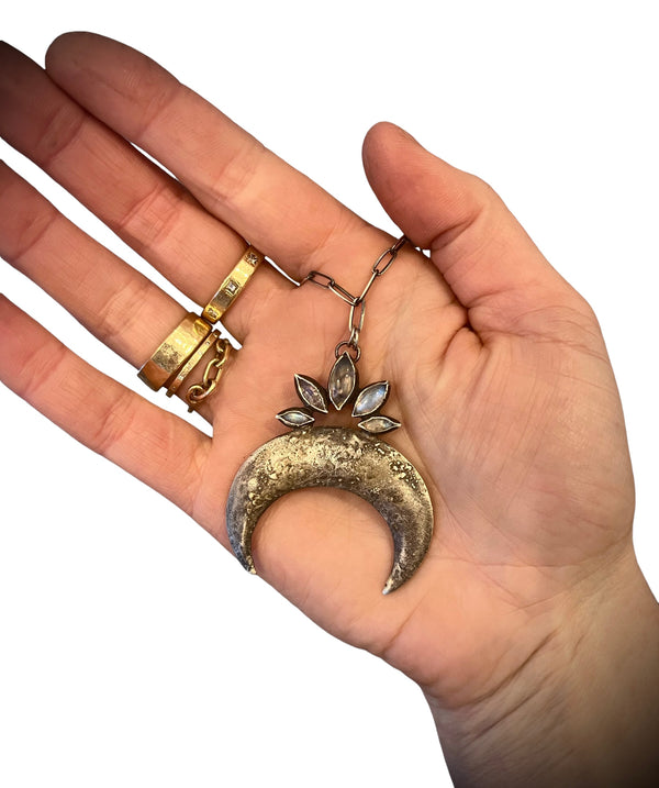 Moonstone Crescent Pendant