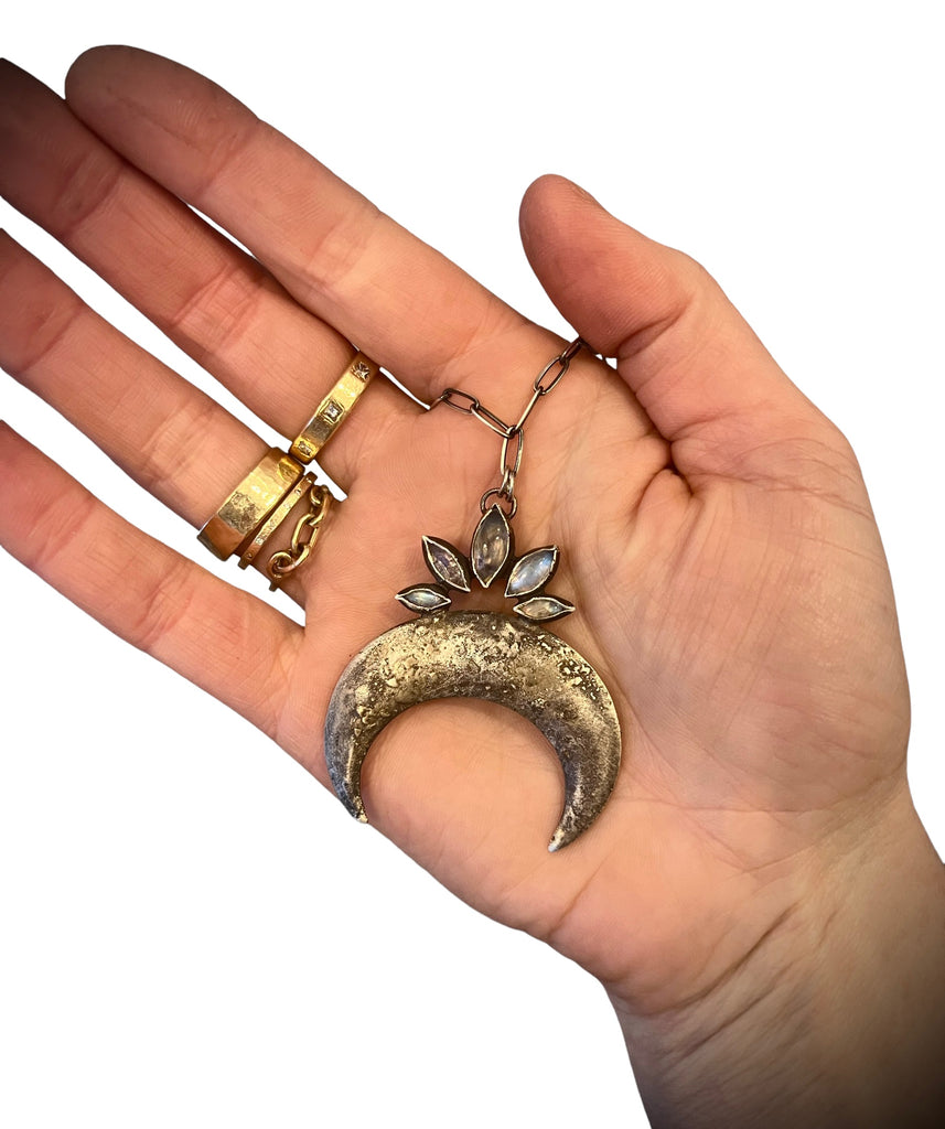 Moonstone Crescent Pendant